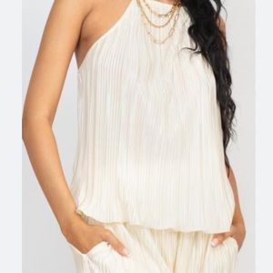 Champagne Crinkle Blouse